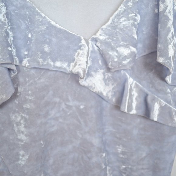 Mango Crushed Velvet Silver Tank Top - Picture 3 of 4